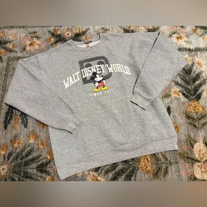 Vintage Disney Parks Walt Disney World Since 1972 Grey Crewneck Sweater